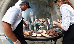 catered outdoor cookout